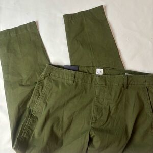 NWT GAP Downtown Khaki Pants Sz 16 Women’s Army Green Stretch Cotton
